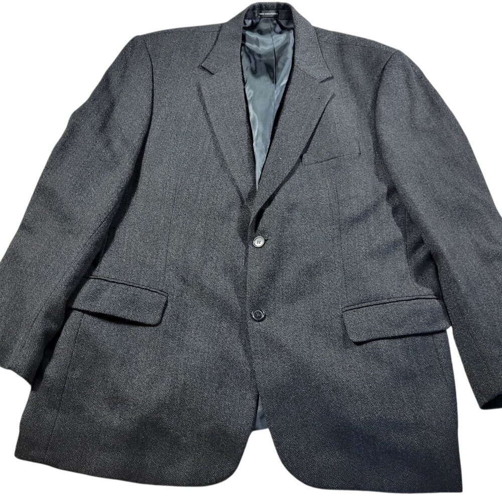 Lacrosse Blazer Jacket Mens 46R Gray Sport Coat  100% Lambswool